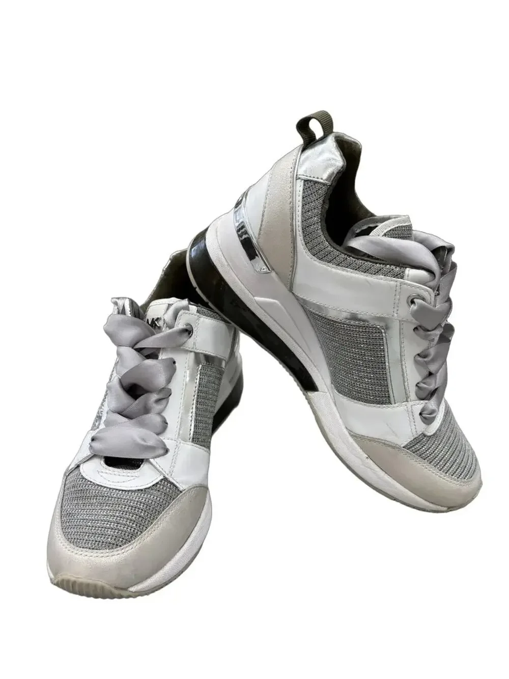 Michael Kors Glitter Mesh Running Sneaker Silver